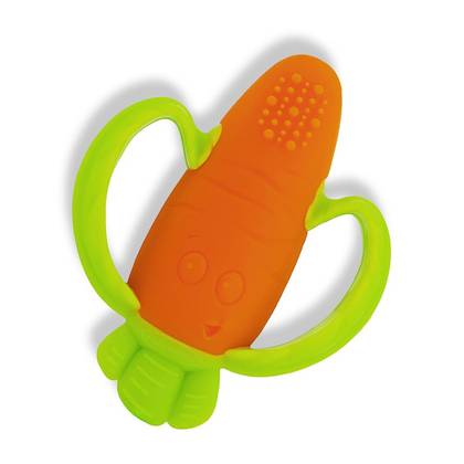 Infantino Little Nibbles Textured Silicone Teether - Carrot: Sensory Development, BPA-Free, Baby Teethers, Silicone