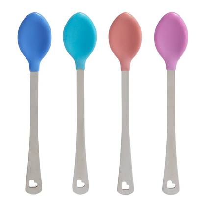 Munchkin White Hot Safety Spoons - 4pk: Stainless Steel, Baby, 5.5" Length