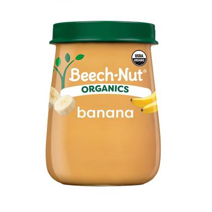 Beech-Nut Non-GMO Organics Bananas Baby Food Jar - 4oz: 6 Months and Up, 2nd Stage, Pureed, Ready to Eat
