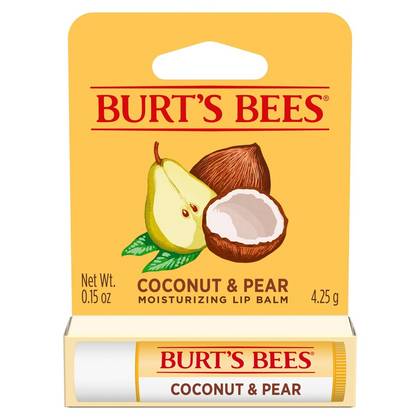 Burt's Bees 100% Natural Origin 24-Hour Moisturizing Lip Balm - Coconut and Pear - 0.15oz: Paraben-Free, Sulfate-Free, Phthalate-Free