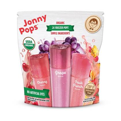 Jonny Pops Organic Freezer Pops - 33.6 fl oz/24ct