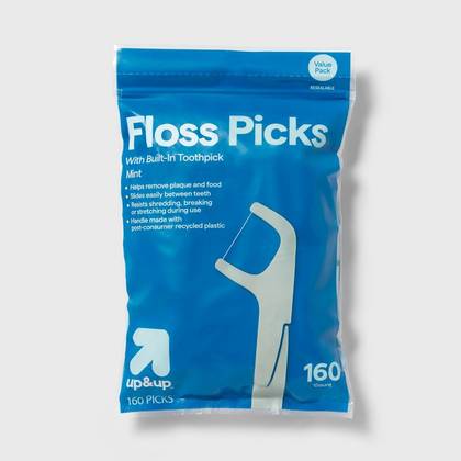 Floss Picks Mint - 160ct - up&up™: Non-Toxic