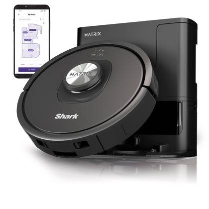 Shark Matrix Self Empty Cordless Robot Vacuum for Carpets & Hardfloors RV2310AE 5.5" Cleaning Path Black