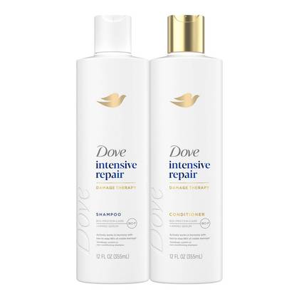 Dove Beauty Intensive Repair Shampoo & Conditioner Set for Damaged Hair - 12 fl oz/ 2ct: For Dry Hair, Scented, Vegan, Liquid Form