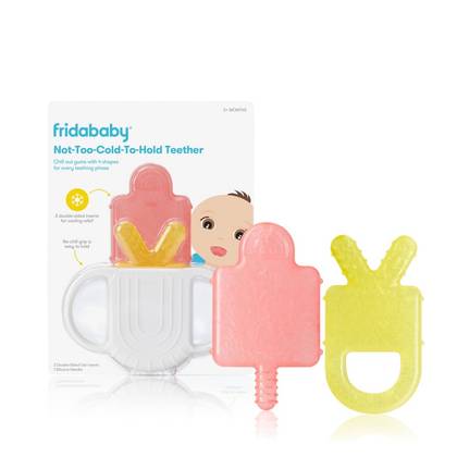 Frida Baby Not-Too-Cold-To-Hold Teether - 3ct: BPA-Free, Silicone, Enhances Gross Motor Skills, Sensory Development