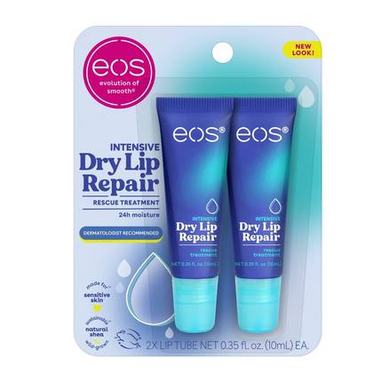 eos Intensive Dry Lip Repair Rescue Treatment Strawberry Sorbet - 0.7 fl oz/2pk: Paraben-Free, Phthalate-Free, Hypoallergenic