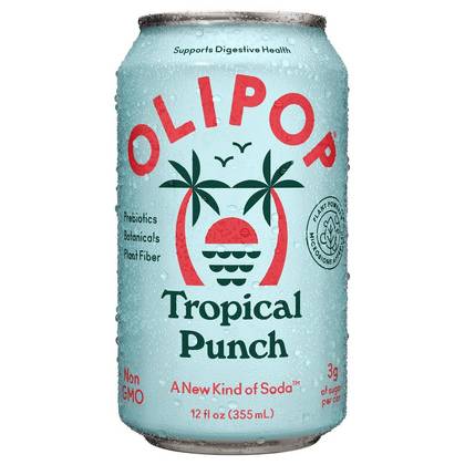 OLIPOP Tropical Punch Prebiotic Soda - 12 fl oz Can
