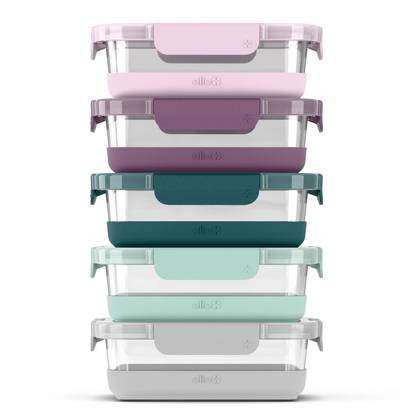Ello Duraglass Refresh 10pc (set of 5) Glass Meal Prep Food Storage Containers Set Multicolor