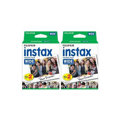 Fujifilm Instax Wide Film for Fuji Instax Wide Camera and Printer 2 Pack 40 Sheet