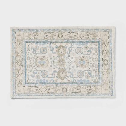 24"x36" Medallion Bath Rug Blue/Cream - Threshold™