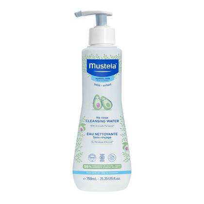 Mustela No Rinse Cleansing Baby Micellar Water - 25.35 fl oz: Hypoallergenic, Paraben-Free, Avocado Formula