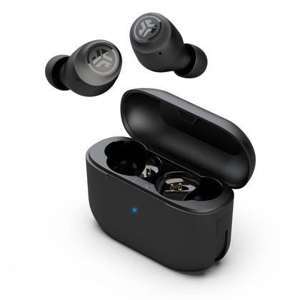 JLab GO Air Pop TWS Bluetooth Earbuds - Black: Sweat & Water-Resistant, 32-Hour Battery