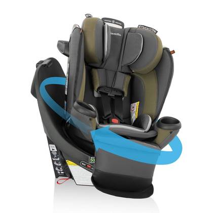 Evenflo Revolve 360 Extend All-in-One Rotating Convertible Car Seat - Rockland Green: 29.6 Lbs, 21" Depth, 25.9" Height, 19.8" Width