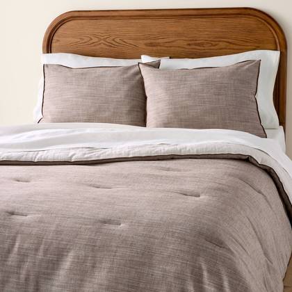 3pc King Reversible Comforter Set Brown - Hearth & Hand™ with Magnolia