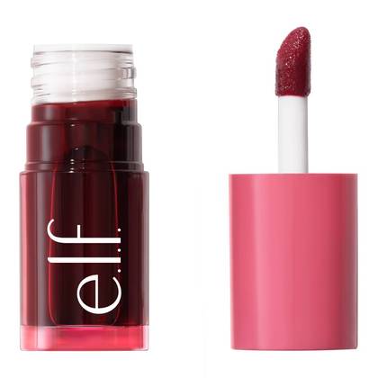 e.l.f. Sheer For It Blush Tint - Buildable Stain For Lips + Cheek - Left on Red - 0.22 fl oz: Paraben-Free Liquid