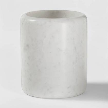 Marble Utensil Holder White - Threshold™: Off-White Kitchen Storage, Marble Kitchen Utensil Holder, 6.25" Height