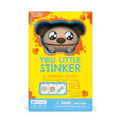 Kitten Games You Little Stinker Matching Game: Creative Board Game for Kids, Includes Dice & Play Mat