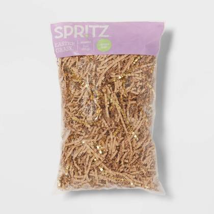 3oz Crinkle Easter Basket Grass Gold - Spritz™