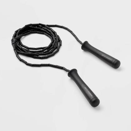 1.6" Segmented Jump Rope - Black - All In Motion™: Polypropylene & TPR Material
