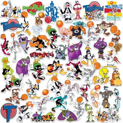 Space Jam 50ct Vinyl Large Deluxe Stickers Variety Pack