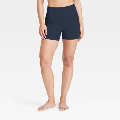 Women's Everyday Soft Ultra High-Rise Bike Shorts 4" - All In Motion™ Navy Blue XS