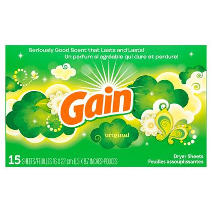 Gain Dryer Sheets Original 15 Count